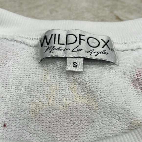 Wildfox | Charmed Sommers‎ White Print Sweatshirt Lips Dice Stars | Size XL - Picture 9 of 13
